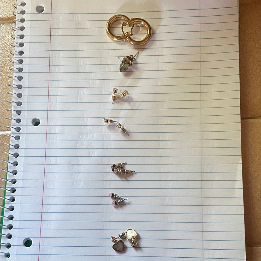 American Eagle Gold and Silver Earring Sets. 7 pairs. All sanitized.